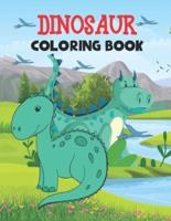 Dinosaur Coloring Book 50+ pages: with Dinosaur Names from A-Z For Children ages 4-10