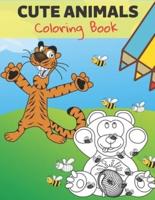 Cute Animals Coloring Book: 50 Amazing Big Illustrations To Color For Kids