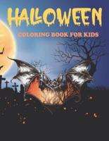 Halloween Coloring Book For Kids: Kids Coloring Book with Spooky Characters, Kids Halloween Book