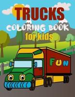Truck Coloring Book For Kids: Colouring Book For Kids Ages 4-8