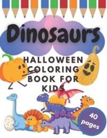 Dinosaurs Halloween Coloring Book for Kids