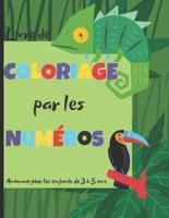 Livre De Coloriage Par Les Numéros, Animaux Pour Les Enfants De 3 À 5 Ans.