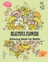 Beautiful Flowers Coloring Book for Adults