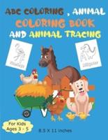 ABC Coloring, Animal Coloring Book and Animal Tracing