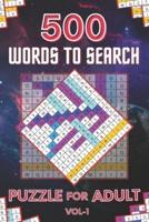 500 Words to Search Puzzle for Adult Vol-1