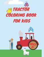 Tractor Coloring Book For Kids Ages 3+