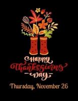 Happy Thanksgiving Day Thursday November 26