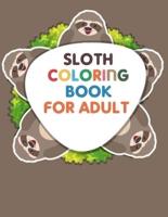 Sloth Coloring Book For Adult