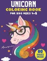 Unicorn Coloring Book for Kids Ages 4-8