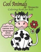 Cool Animals & Insects Coloring Book for Kids