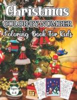 Christmas Color By Number Coloring Book For Kids Ages 4-8