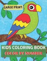 Large Print Kids Coloring Book Color By Number