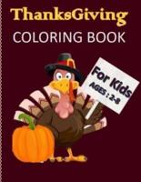 Thanksgiving Coloring Book for Kids Ages 2-8