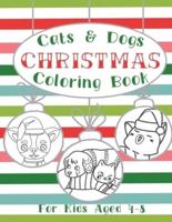 Cats and Dogs Christmas Coloring Book