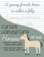 Cursive Handwriting Horses for Kids