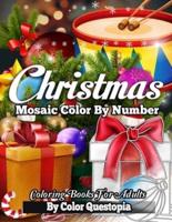 Christmas Mosaic Color By Number Coloring Books for Adults