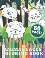 Animal Faces Coloring Book