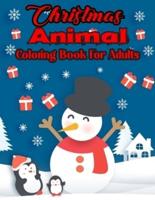 Christmas Animal Coloring Book For Adults