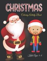 Christmas Coloring Activity Book Kids Ages 4-8