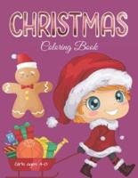 Christmas Coloring Book Girls Ages 4-8