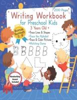 Writing Workbook for Preschool Kids 3 Years Old +