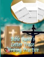 Bible Quotes Letter Trace Writing Practice