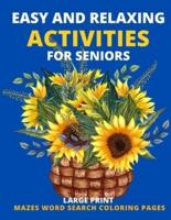 Easy and Relaxing Activities For Seniors: Perfect Gift Puzzles for Adult People with Dementia Alzheimer Arthritis and Elderly Women and Men