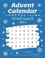 Advent Calendar Word Search: Christmas Puzzle Activity Book with Coloring Part   Holiday Countdown for Gift