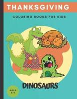Thanksgiving Dinosaur Coloring Books for Kids Ages 2-6