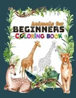 Animals for Beginners Coloring Book