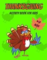 Thanksgiving Activity Book for Kids 4-8 Ages
