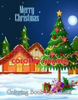 Merry Christmas Color By Number Coloring Book For Adults
