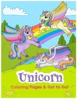 Unicorn Coloring Pages & Dot To Dot