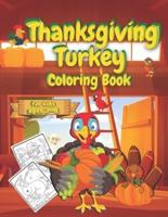 Thanksgiving Turkey Coloring Book for Kids Ages 3-8