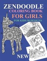 Zendoodle Coloring Books For Kids 50 Designs- New