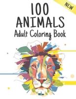 Adult Coloring Book 100 Animals New