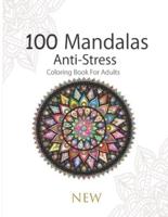 100 Mandalas Anti-Stress Coloring Book for Adults