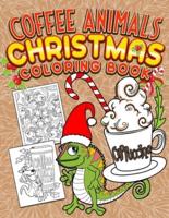 Coffee Animals Christmas Coloring Book
