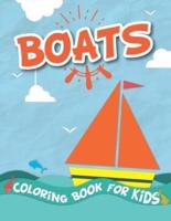 Boats Coloring Book for Kids