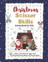 Christmas Scissor Skills Activity Book For Kids