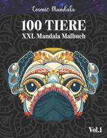 100 Tiere XXL Mandala Malbuch