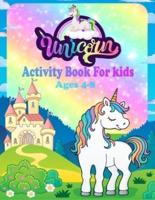 Unicorn Activity Book For Kids Ages 4-8