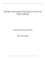 Reusable Multi-Purpose Bag Formed of Nonwoven Fibrous Material