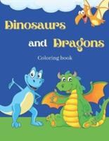 Dinosaurs And Dragons Coloring Book