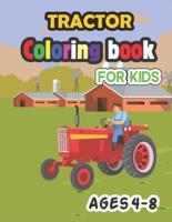 Tractor Coloring Book for Kids Ages 4-8