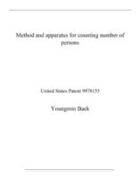 Method and Apparatus for Counting Number of Persons