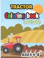 Tractor Coloring Book for Kids Ages 4-8