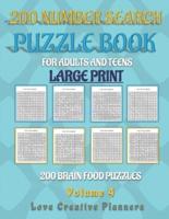 200 NUMBER SEARCH PUZZLE BOOK-Volume 4