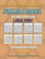 200 NUMBER SEARCH PUZZLE BOOK-Volume 5
