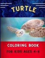 Turtle Coloring Book for Kids Ages 4-8
